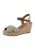 TOM TAILOR Sandaal  beige / cognac / goud