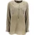 Theory blouse met lange mouwen en halfgeknoopte details in olijfgroene zijde