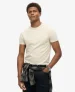 Superdry Mannen Essential T-shirt van Biologisch Katoen met Logo Crème