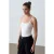 Slim-fit Mouwloze Blouse met Vierkante Hals