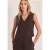 Gilet met V-hals en linnen knopen