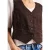 Street One Dames Gilet met V-hals en linnen knopen in Bruin