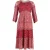 Ba&sh Gypsie midi-jurk met gemengde print in bordeauxrode viscose
