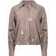 Nukus Nkf02137 340 newport blouse stripe flower taupe/offwhite