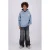Raizzed oversized hoodie met backprint – lichtblauw