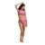 Be You Glanzende Plunge-bikinitop voor dames (Framboos)