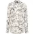 PINKO Corisha Camicia Crepe De Chine Stampa Tattoo Butter/black