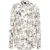 PINKO Corisha Camicia Crepe De Chine Stampa Tattoo Butter/black