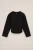 WE Fashion – Meisjes oversized T-shirt met plooidetail – Oversized – Zwart – Katoen –