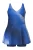 Ulla Popken Badpak  blauw / donkerblauw / lichtgrijs