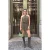 TRENDYOLMİLLA Dames Kaki Effen Kort / Mini Mouwloos Skater Jurken