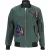 Proenza Schouler bomberjack met patches in olijfgroen polyamide