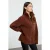 TRENDYOLMİLLA Dames Bruin Effen Lang Oversized Sweatshirts