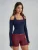 Busem Shirt  navy / karmijnrood