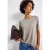 Street One Dames Silk-Look Shirt met tekst in Beige