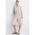 Mango wide leg regular waist bermuda short met krijtstreep lichtgeel