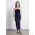 Strapless Bodycon Maxi Jurk Met Split