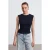 Dames Geribbelde Mouwloze T-shirt met Ronde Hals