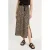 Cache Cache midi rok met split en panterprint – beige