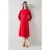 LK Bennett Lena Crepe Midi Dress Aurora Red