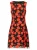 Kraimod Jurk  neonrood / zwart