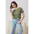 TRENDYOLMİLLA Dames Kaki Effen Driekwart mouw Getailleerd Blouses