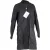 Rick Owens DRKSHDW lange jas met rits in zwart polyamide