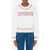 Moschino Organic Cotton Sweatshirt With Crochet Details White