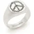 AllSaints Leon Peace Ring Warm Silver