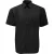Russell Collectie Heren Korte Mouwen Poly-Katoen Easy Care Poplin Shirt (Zwart)
