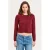 Cache Cache wollen vest gebreid donkerrood