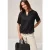Cecil Dames Blouse van viscose met gespleten hals in Zwart