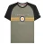 Lambretta Heren SS24 Target Raglan T-shirt (Zwart/Goud/Kaki Groen)