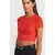Dames Crop Slim-Fit Crew Neck T-shirt