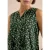 Blousetop met gespleten hals en palmboomprint