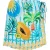 Never Fully Dressed Dames Rio Tropische Wikkel Mini Rok (Blauw)