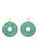 IZIA Oorbellen  aqua / geel / goud / jade groen