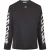 Off White Heren T-shirt met Lange Mouwen en Mouwprint (Zwart)