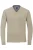 Redmond Casual Regular Fit Trui V-hals beige, Effen