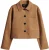 OPUS Boxy kort Jack Henso in velourslook Oranje dames