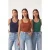 3-Pack Geribbelde Katoenen Camitops