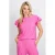 FLURESK top met textuur roze