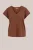 WE Fashion – Dames jersey T-shirt – Regular fit – Lichtbruin – LENZING™ ECOVERO™ viscose –