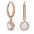 Swarovski Oorbellen – Constella drop Round cut Pavé rose gold in quarz