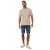 Threadbare Heren-T-shirt met ottoman-print (Steen)