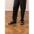 Manfield – Heren – Zwarte leren gevlochten slippers –