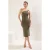 TRENDYOLMİLLA Dames Kaki Effen Midi Mouwloos Avond / Dagelijks Bodycon Jurken