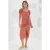 Textured Midi Brei Jurk met Vierkante Kraag