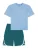SCHIESSER Nachtkledij ‘ Teens Nightwear ‘  lichtblauw / groen