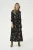 Jurk A-shape Black With Autumn Flowers black multi